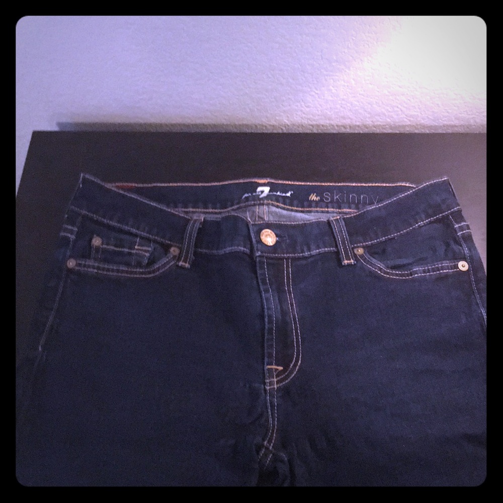 7 for all mankind Jeans The Skinny  sz 31 dark